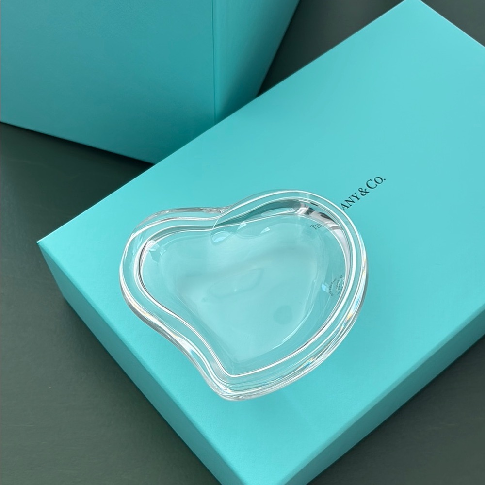 Tiffany & Co. Crystal Heart Dish